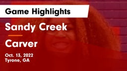 Sandy Creek  vs Carver  Game Highlights - Oct. 13, 2022