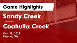 Sandy Creek  vs Coahulla Creek  Game Highlights - Oct. 18, 2022
