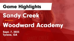 Sandy Creek  vs Woodward Academy Game Highlights - Sept. 7, 2023