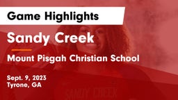 Sandy Creek  vs Mount Pisgah Christian School Game Highlights - Sept. 9, 2023