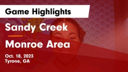 Sandy Creek  vs Monroe Area Game Highlights - Oct. 18, 2023