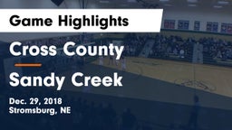 Cross County  vs Sandy Creek  Game Highlights - Dec. 29, 2018