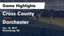 Cross County  vs Dorchester  Game Highlights - Jan. 15, 2019