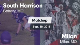 Matchup: South Harrison High vs. Milan  2016