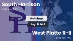 Matchup: South Harrison High vs. West Platte R-II  2018