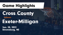 Cross County  vs Exeter-Milligan  Game Highlights - Jan. 28, 2022