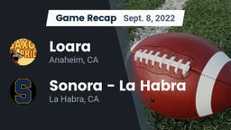 Recap: Loara  vs. Sonora  - La Habra 2022