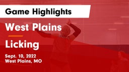 West Plains  vs Licking  Game Highlights - Sept. 10, 2022