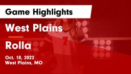 West Plains  vs Rolla  Game Highlights - Oct. 18, 2022