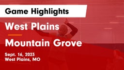 West Plains  vs Mountain Grove  Game Highlights - Sept. 16, 2023