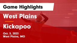 West Plains  vs Kickapoo  Game Highlights - Oct. 3, 2023