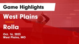 West Plains  vs Rolla  Game Highlights - Oct. 16, 2023
