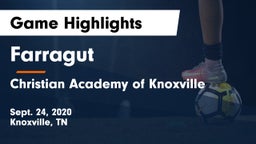 Farragut  vs Christian Academy of Knoxville Game Highlights - Sept. 24, 2020