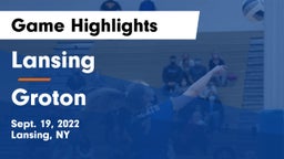 Lansing  vs Groton  Game Highlights - Sept. 19, 2022