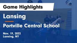 Lansing  vs Portville Central School Game Highlights - Nov. 19, 2022