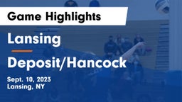 Lansing  vs Deposit/Hancock  Game Highlights - Sept. 10, 2023