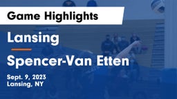 Lansing  vs Spencer-Van Etten  Game Highlights - Sept. 9, 2023