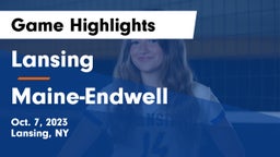 Lansing  vs Maine-Endwell  Game Highlights - Oct. 7, 2023