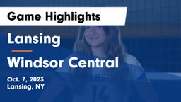 Lansing  vs Windsor Central  Game Highlights - Oct. 7, 2023