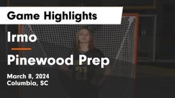 Irmo  vs Pinewood Prep  Game Highlights - March 8, 2024