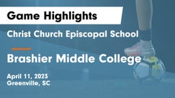 Christ Church Episcopal School vs Brashier Middle College Game Highlights - April 11, 2023