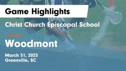 Christ Church Episcopal School vs Woodmont Game Highlights - March 31, 2023