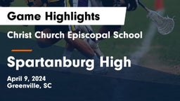 Christ Church Episcopal School vs Spartanburg High Game Highlights - April 9, 2024