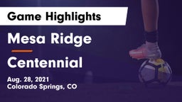 Mesa Ridge  vs Centennial  Game Highlights - Aug. 28, 2021