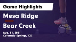 Mesa Ridge  vs Bear Creek Game Highlights - Aug. 31, 2021