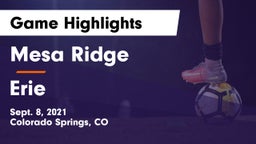 Mesa Ridge  vs Erie  Game Highlights - Sept. 8, 2021