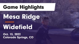 Mesa Ridge  vs Widefield  Game Highlights - Oct. 13, 2022