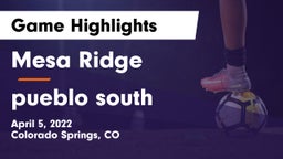 Mesa Ridge  vs pueblo south  Game Highlights - April 5, 2022