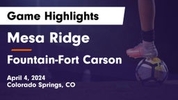 Mesa Ridge  vs Fountain-Fort Carson  Game Highlights - April 4, 2024