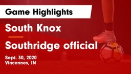 South Knox  vs Southridge official  Game Highlights - Sept. 30, 2020