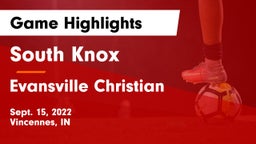 South Knox  vs Evansville Christian  Game Highlights - Sept. 15, 2022