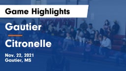 Gautier  vs Citronelle  Game Highlights - Nov. 22, 2021