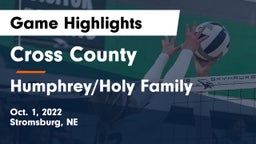 Cross County  vs Humphrey/Holy Family  Game Highlights - Oct. 1, 2022