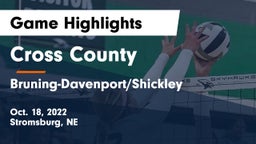 Cross County  vs Bruning-Davenport/Shickley  Game Highlights - Oct. 18, 2022