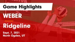 WEBER  vs Ridgeline  Game Highlights - Sept. 7, 2021