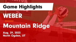 WEBER  vs Mountain Ridge  Game Highlights - Aug. 29, 2023