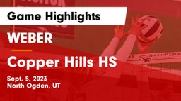 WEBER  vs Copper Hills HS Game Highlights - Sept. 5, 2023