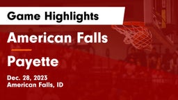 American Falls  vs Payette  Game Highlights - Dec. 28, 2023