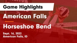 American Falls  vs Horseshoe Bend Game Highlights - Sept. 16, 2022