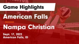 American Falls  vs Nampa Christian  Game Highlights - Sept. 17, 2022