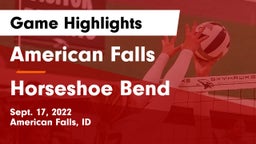 American Falls  vs Horseshoe Bend Game Highlights - Sept. 17, 2022