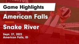 American Falls  vs Snake River  Game Highlights - Sept. 27, 2022