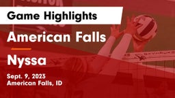 American Falls  vs Nyssa  Game Highlights - Sept. 9, 2023