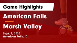 American Falls  vs Marsh Valley Game Highlights - Sept. 2, 2020