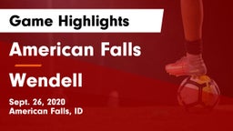 American Falls  vs Wendell Game Highlights - Sept. 26, 2020