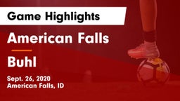 American Falls  vs Buhl Game Highlights - Sept. 26, 2020